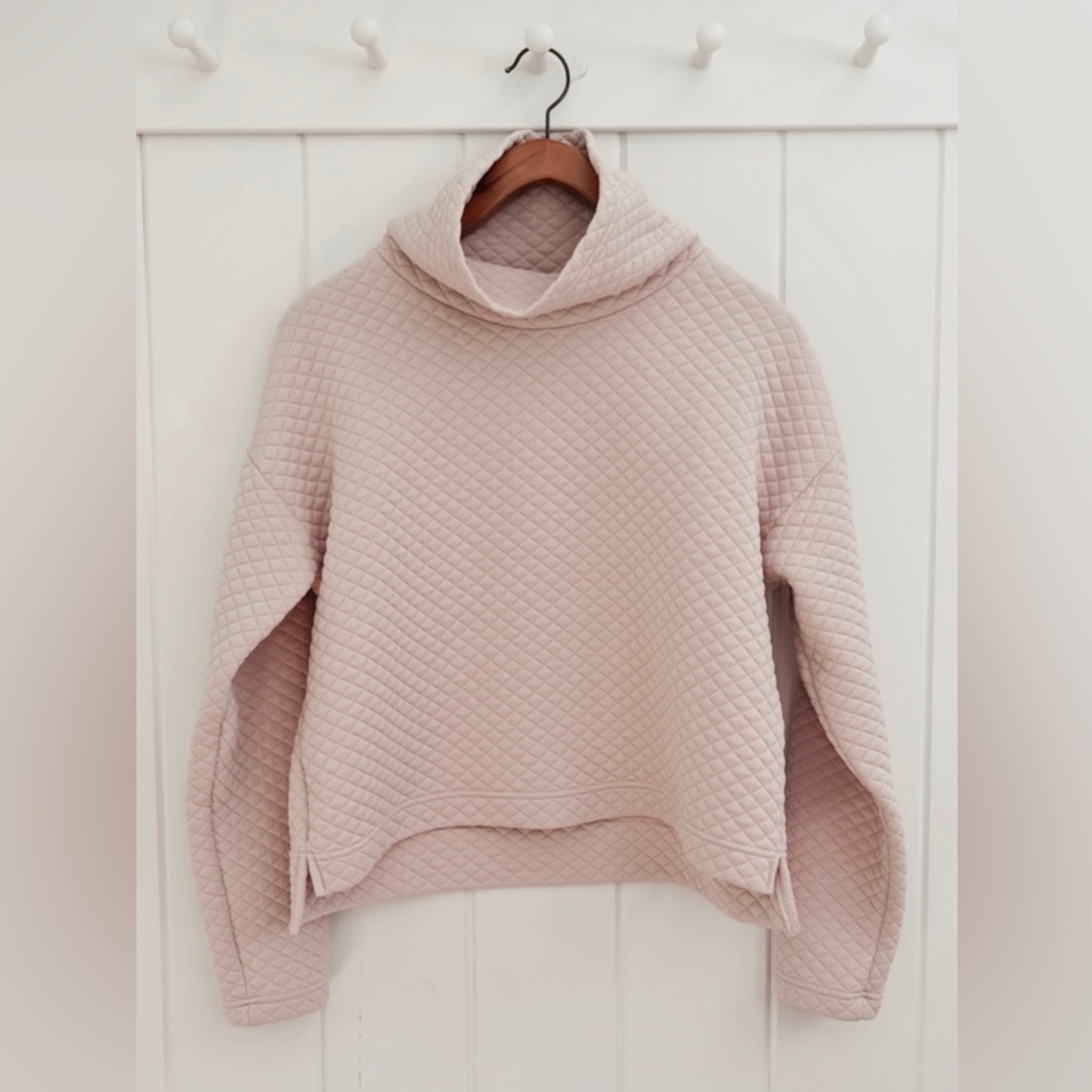 New Balance Quilted Light Pink Pullover Hoodie